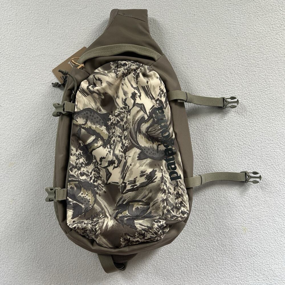 NWT Patagonia Splashing Seas Wing Grey SPWI Print Atom Sling 8L Bag 48262 - Picture 11 of 11